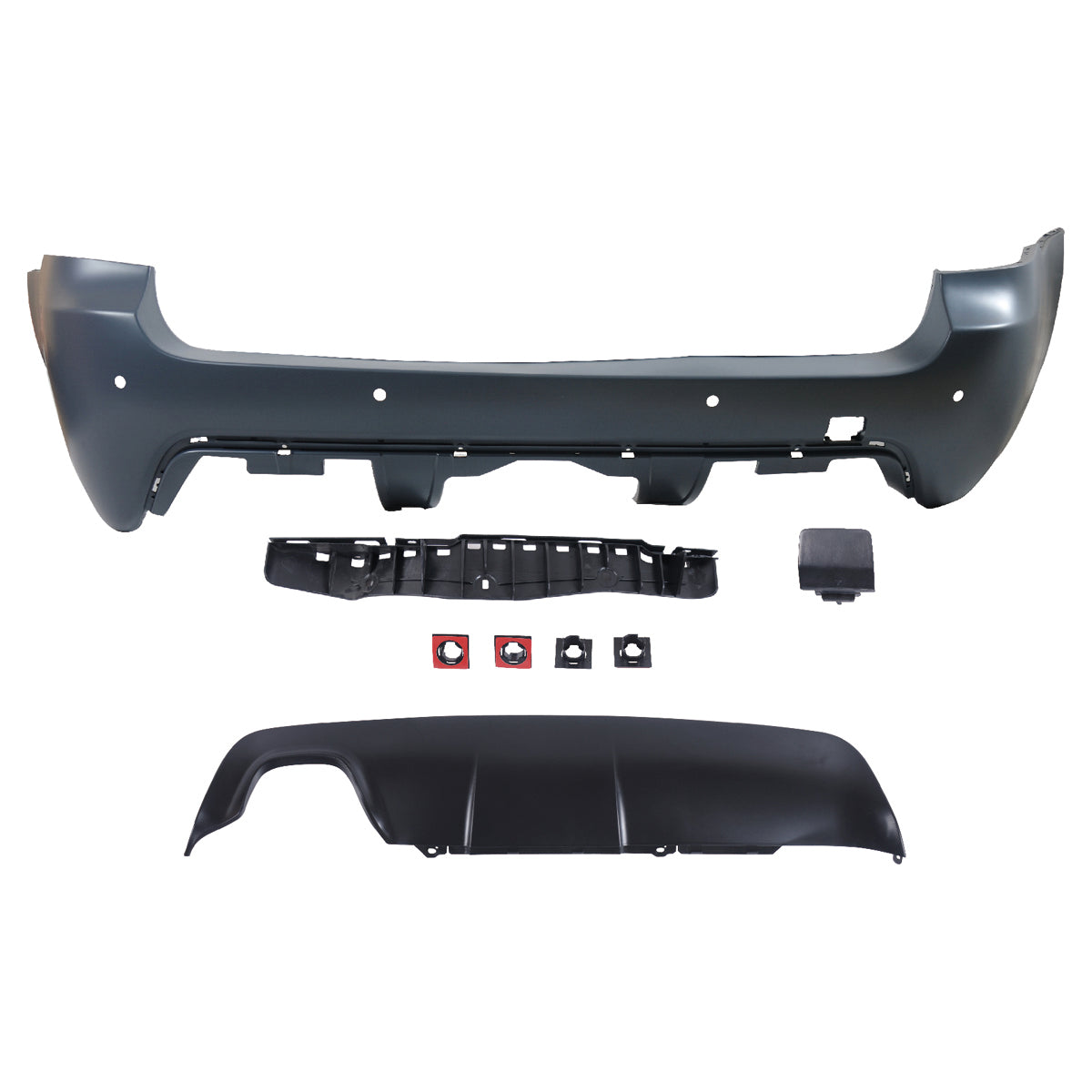 Heckstoßstange M-Tech mit PDC mit Diffusor passend für BMW 5er E61 2007-2010 – Ansicht 2
