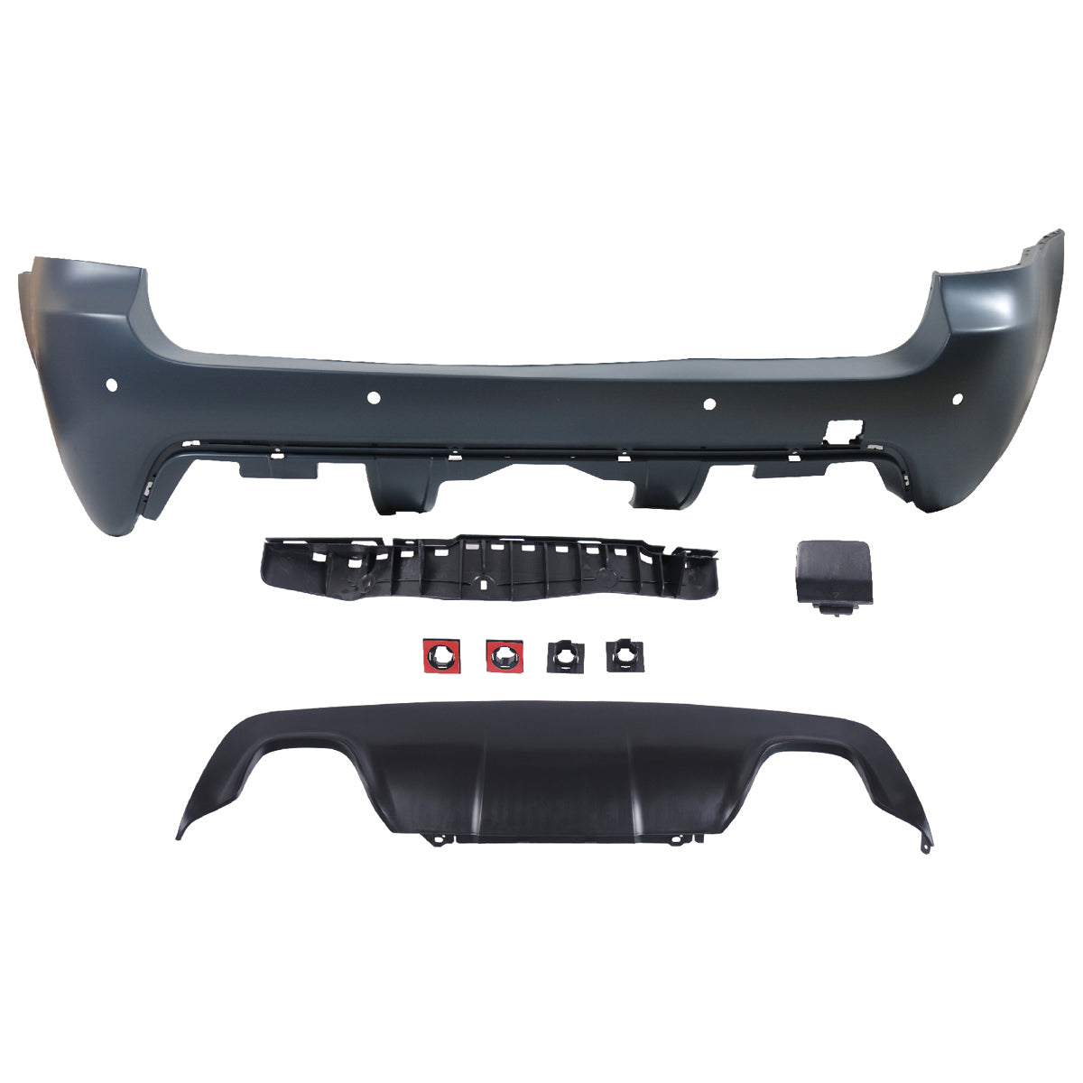 Heckstoßstange Sport mit Diffusor passend für BMW 5er E61 Touring 2007-2010 – Ansicht 2