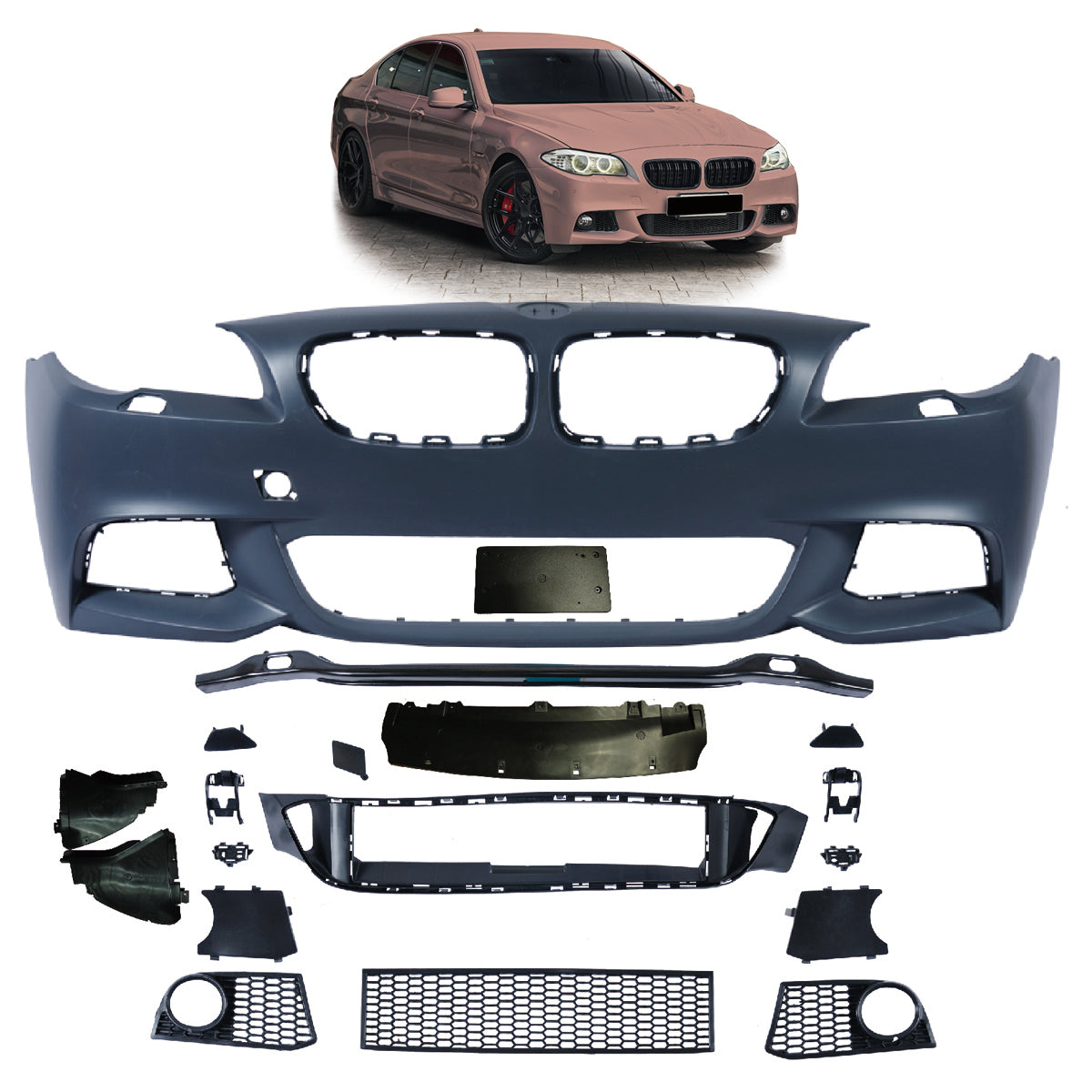 Frontstoßstange Sport mit SRA passend für BMW 5er F10 F11 2010-2013 – Ansicht 1