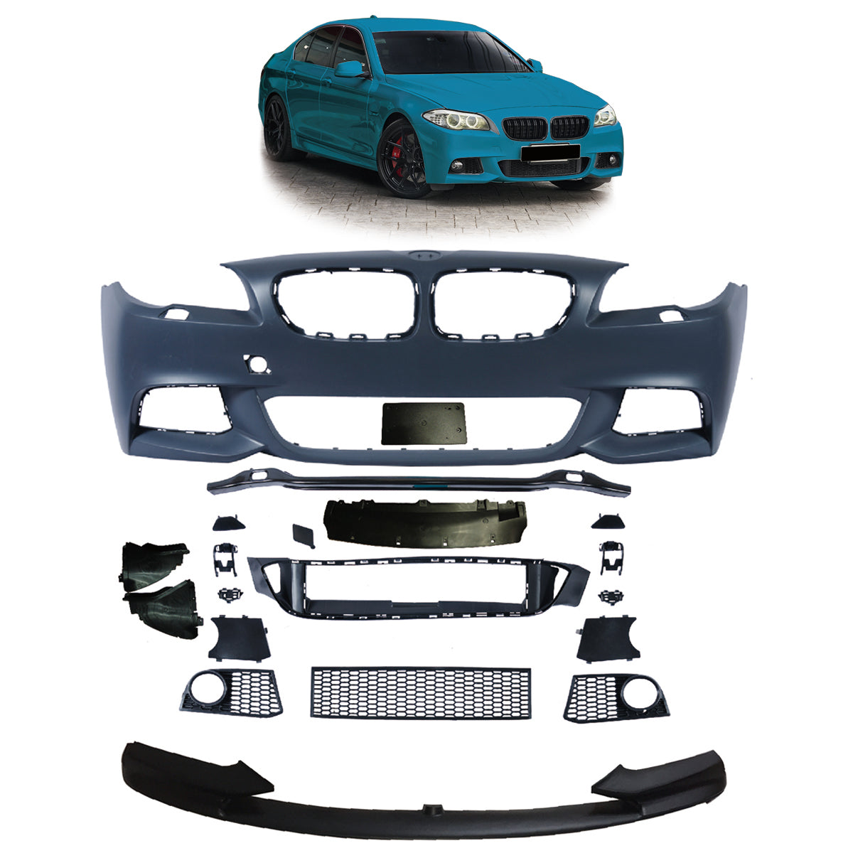 Frontstoßstange Sport mit SRA passend für BMW 5er F10 F11 2010-2013 – Ansicht 1