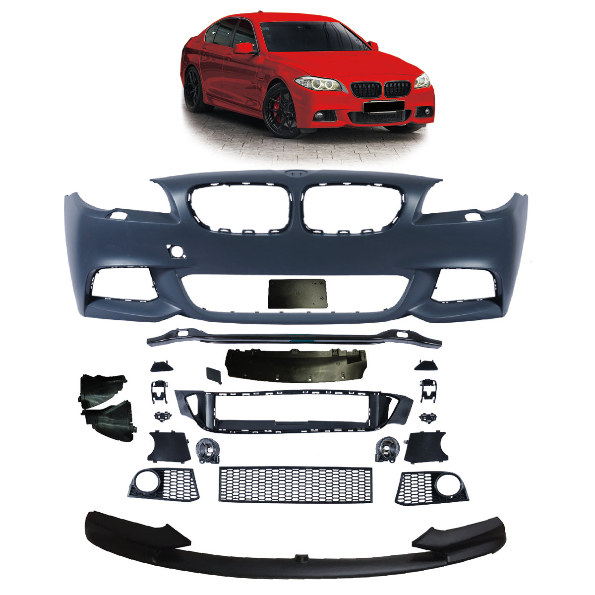 Frontstoßstange Sport mit SRA passend für BMW 5 (F10/F11) 2010-2013 – Ansicht 1