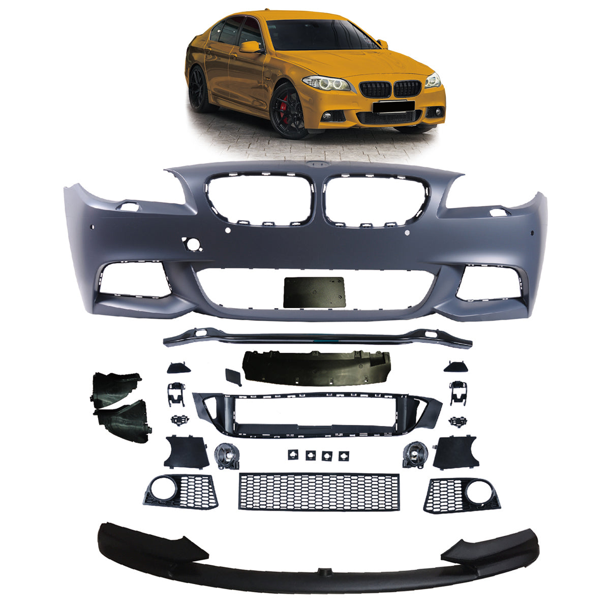 Frontstoßstange Sport mit PDC mit SRA passend für BMW 5er F10 F11 2010-2013 – Ansicht 1