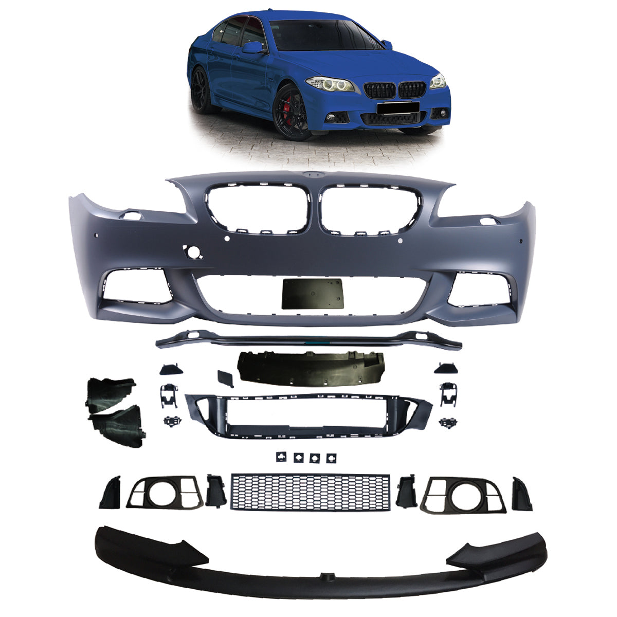 Frontstoßstange Sport mit PDC mit SRA passend für BMW 5er F10 F11 2013-2017 – Ansicht 1