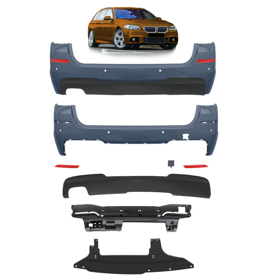 Heckstoßstange mit PDC mit Diffusor passend für BMW 5er F11 Touring 2010-2017 – Ansicht 1