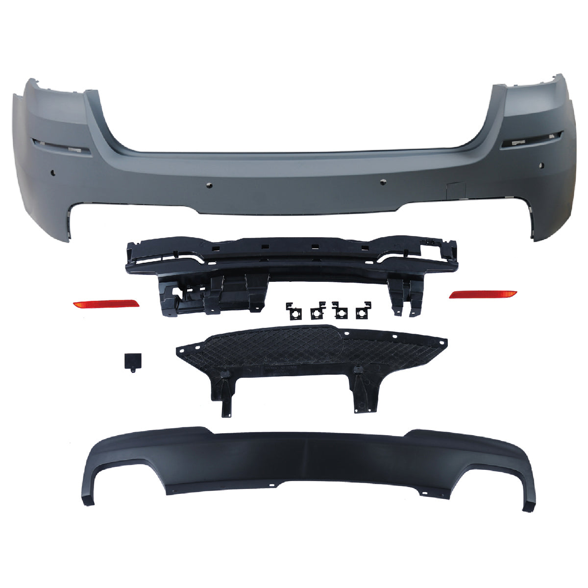 Heckstoßstange Sport mit Diffusor passend für BMW 5er F11 Touring 2010-2017 – Ansicht 2