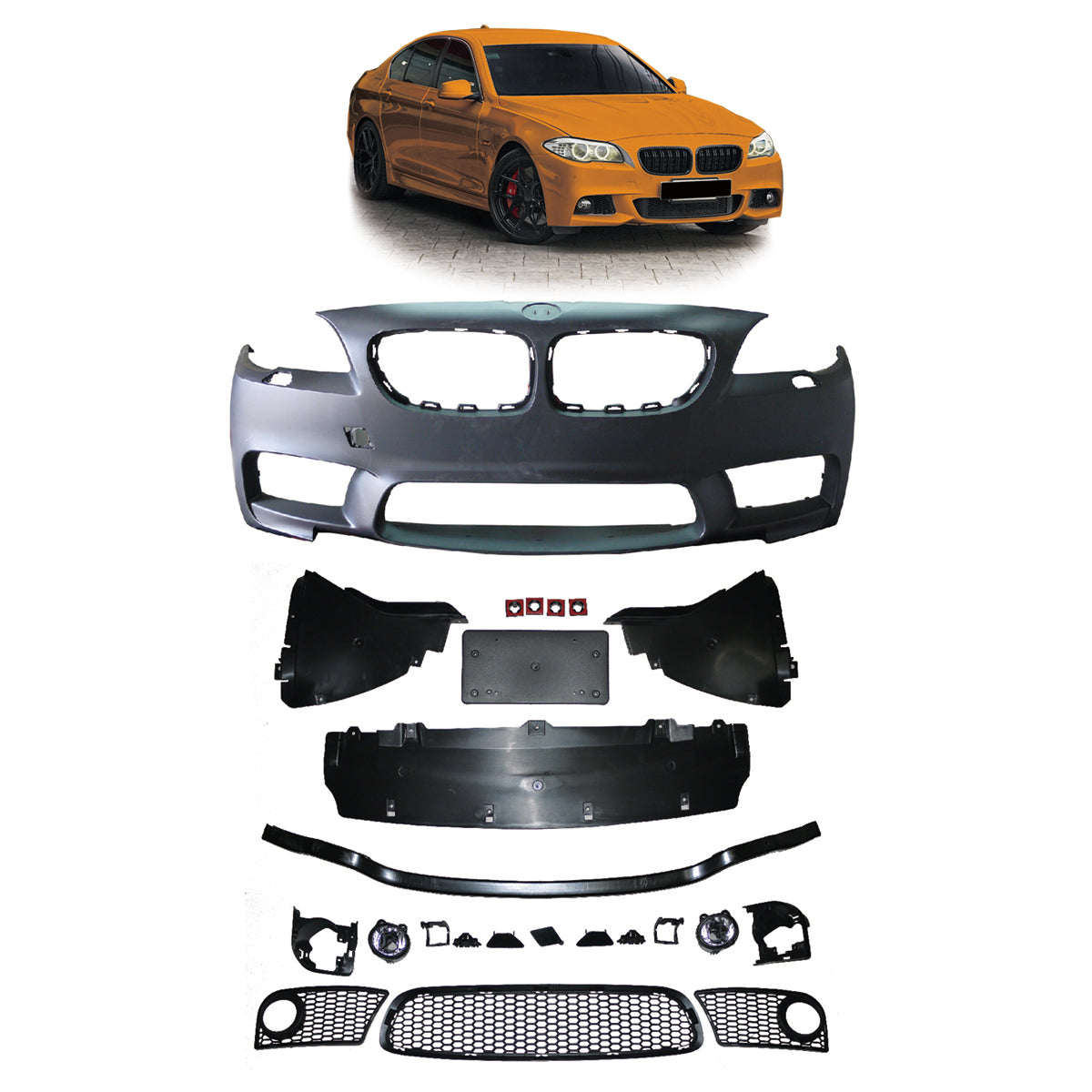 Frontstoßstange Sport mit SRA passend für BMW 5er F10 F11 2010-2013 – Ansicht 1