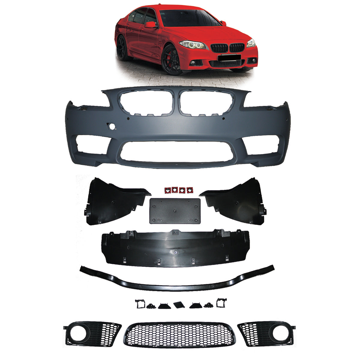 Frontstoßstange mit PDC mit SRA passend für BMW 5er F10 F11 2013-2017 – Ansicht 1
