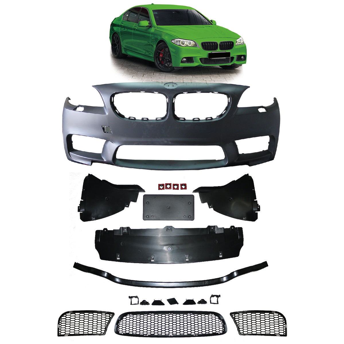 Frontstoßstange Sport mit SRA passend für BMW 5er (F10/F11) 2010-2017 – Ansicht 1