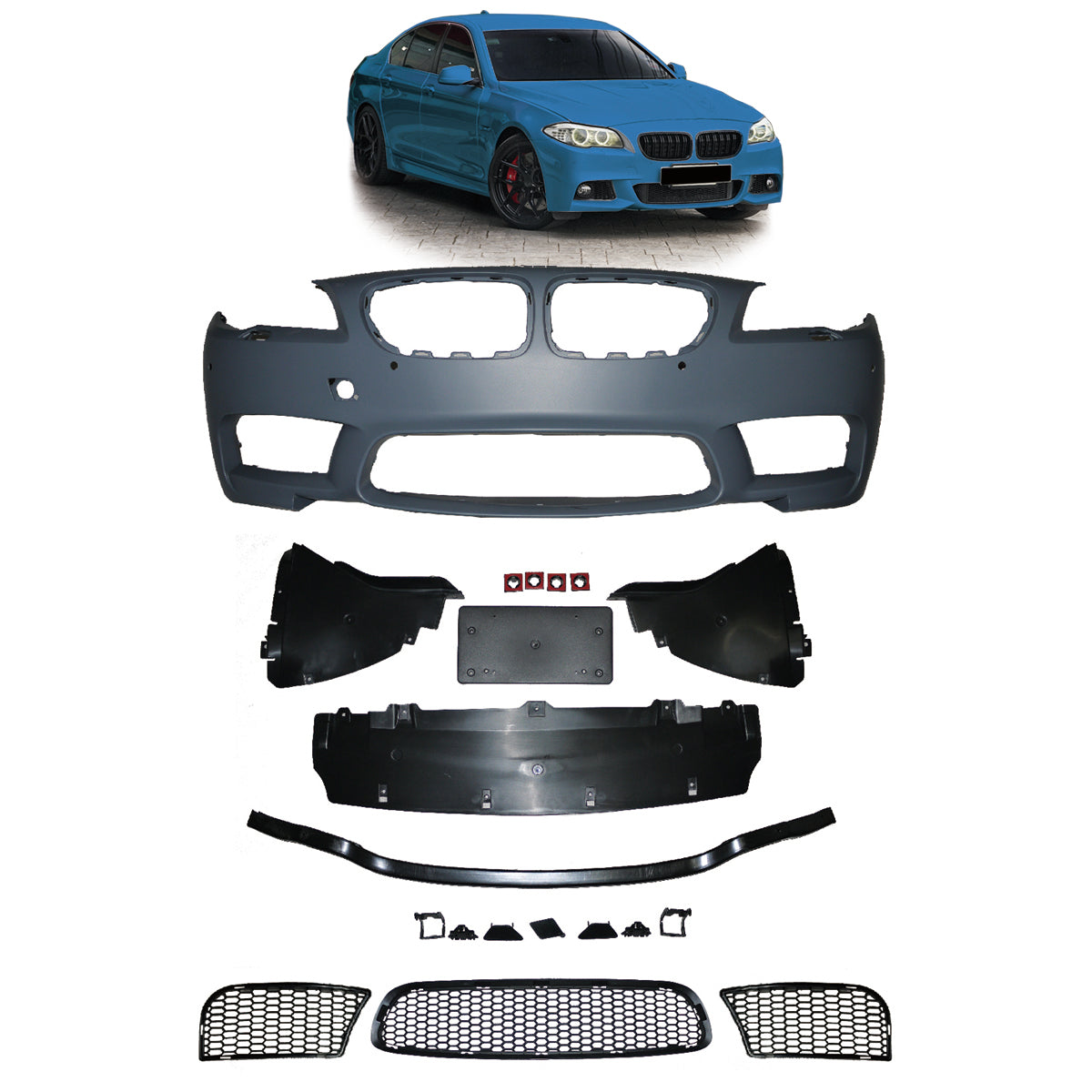 Frontstoßstange mit PDC mit SRA passend für BMW 5er F10 F11 2010-2017 – Ansicht 1