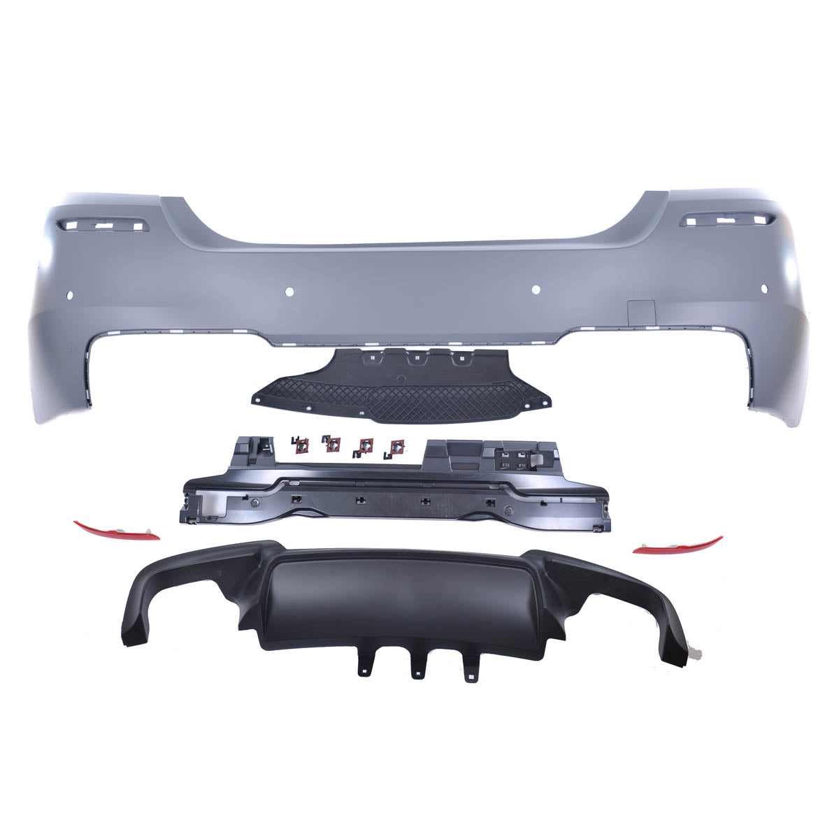 Heckstoßstange Sport mit Diffusor passend für BMW 5er (F10) Limousine 2010-2017 – Ansicht 2
