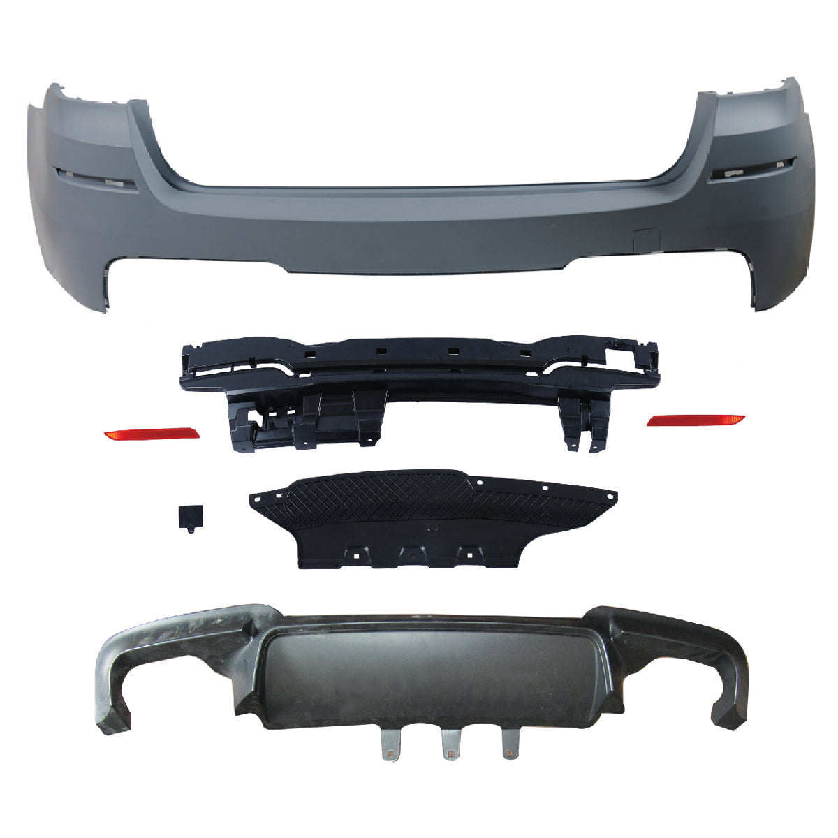 Heckstoßstange Sport mit Diffusor passend für BMW 5 (F11) Touring 2010-2017 – Ansicht 2