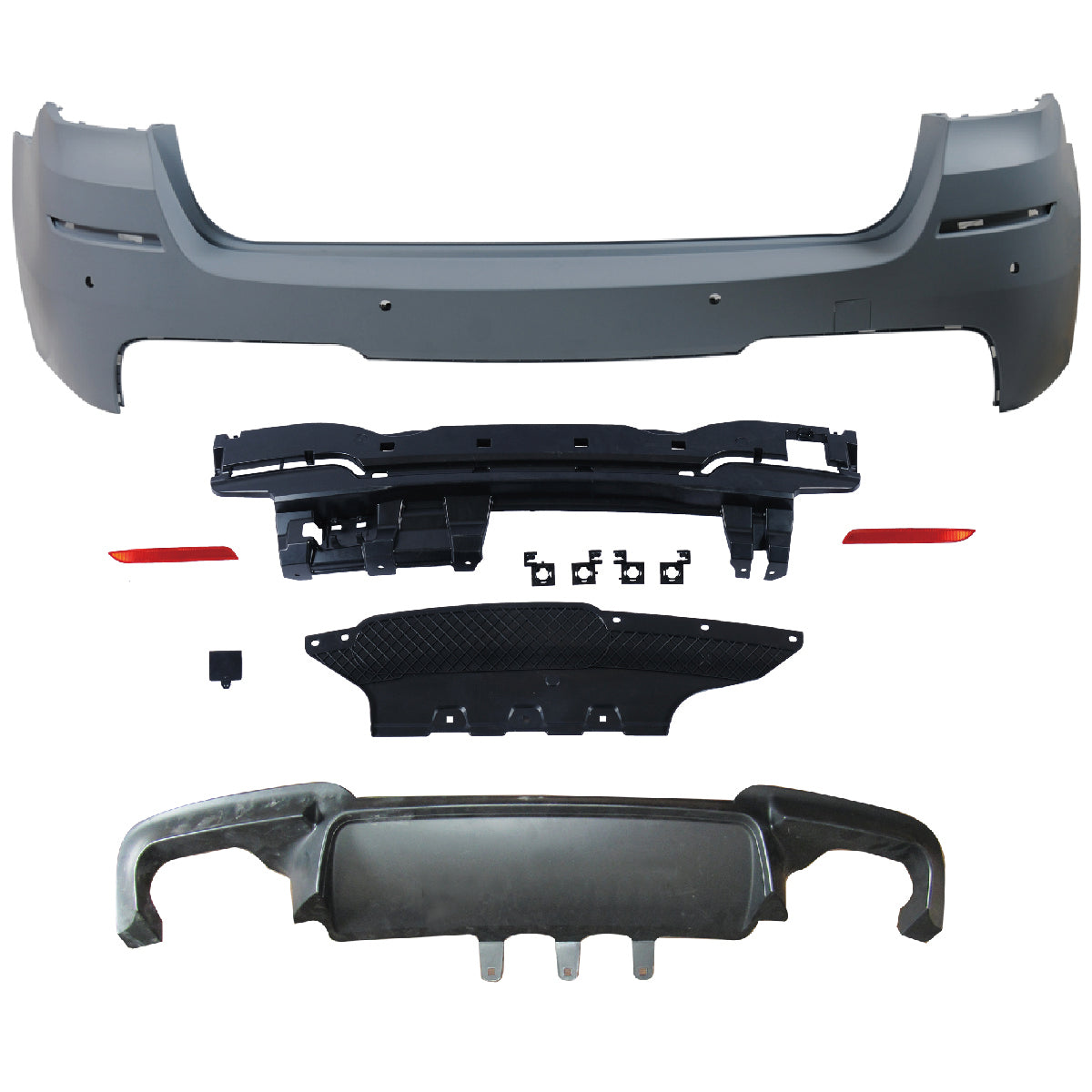 Heckstoßstange mit PDC mit Diffusor passend für BMW 5er F11 Touring 2010-2017 – Ansicht 2