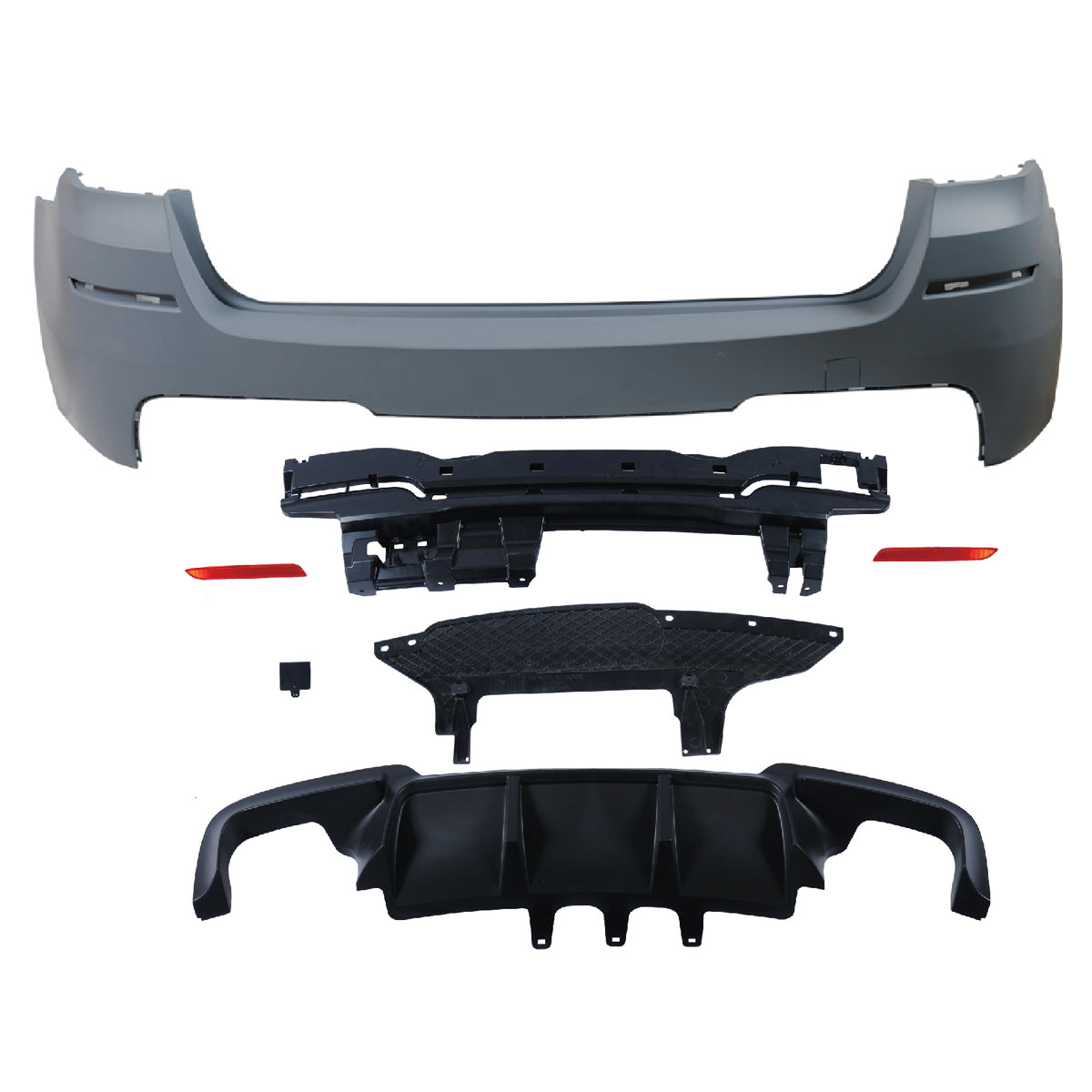 Heckstoßstange Sport mit Diffusor passend für BMW 5er F11 Touring 2010-2017 – Ansicht 2