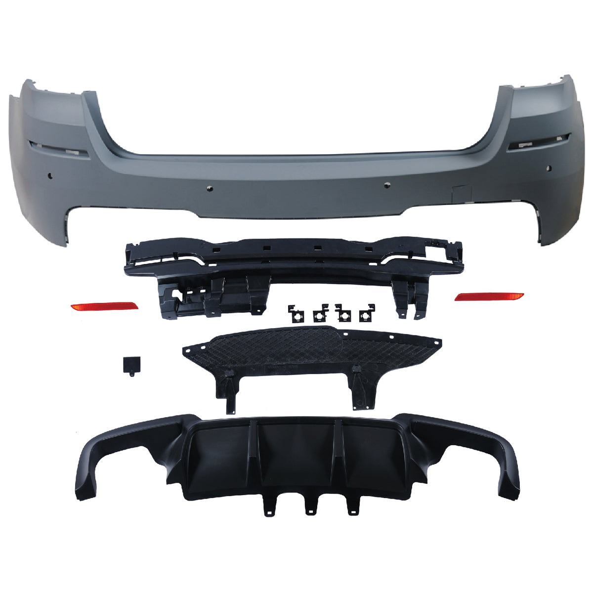 Heckstoßstange Sport mit Diffusor passend für BMW 5er F11 Touring 2010-2017 – Ansicht 2