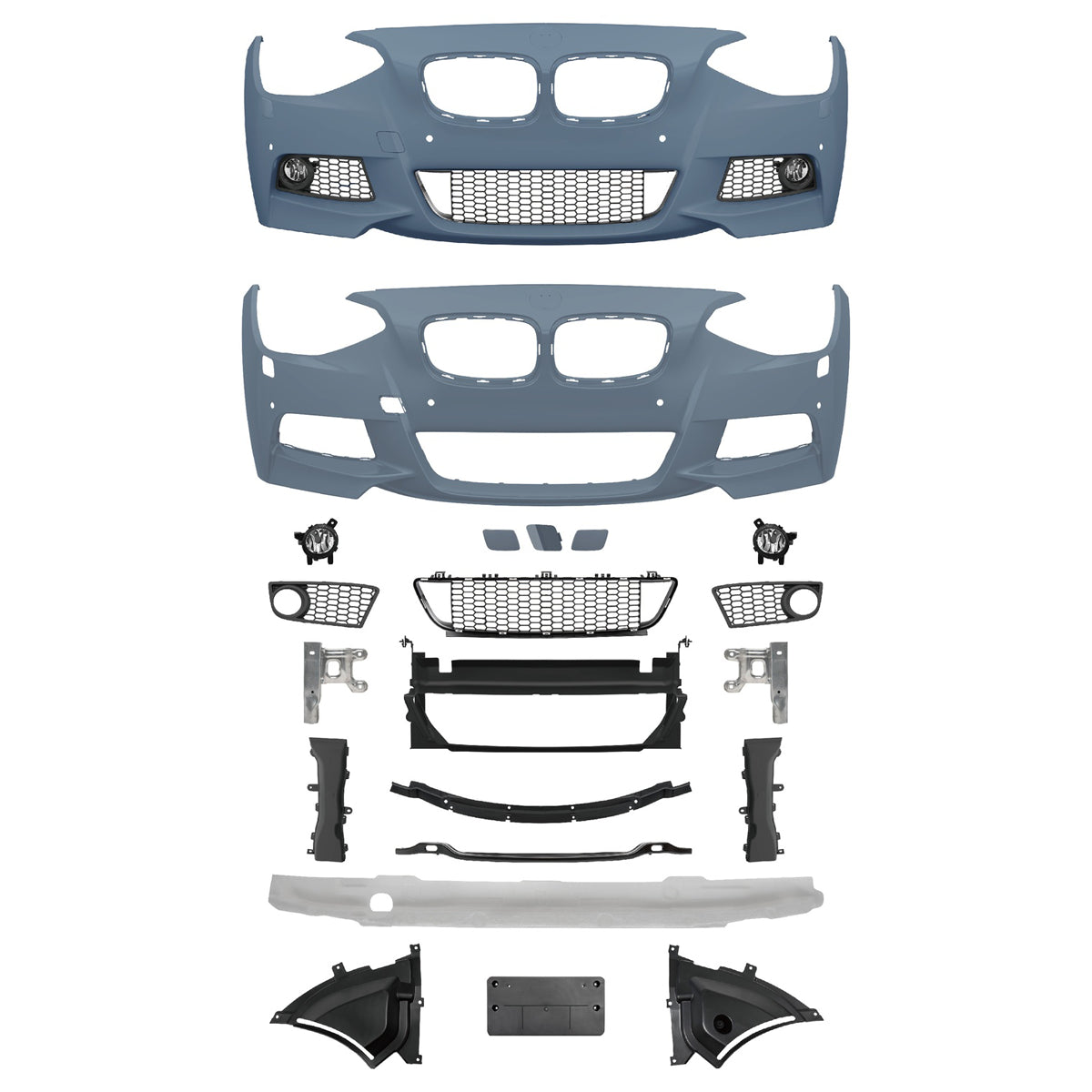 Frontstoßstange mit PDC mit SRA mit Nebelscheinwerfer-Aufnahme passend für BMW 1er F20 F21 2011-2015 – Ansicht 2