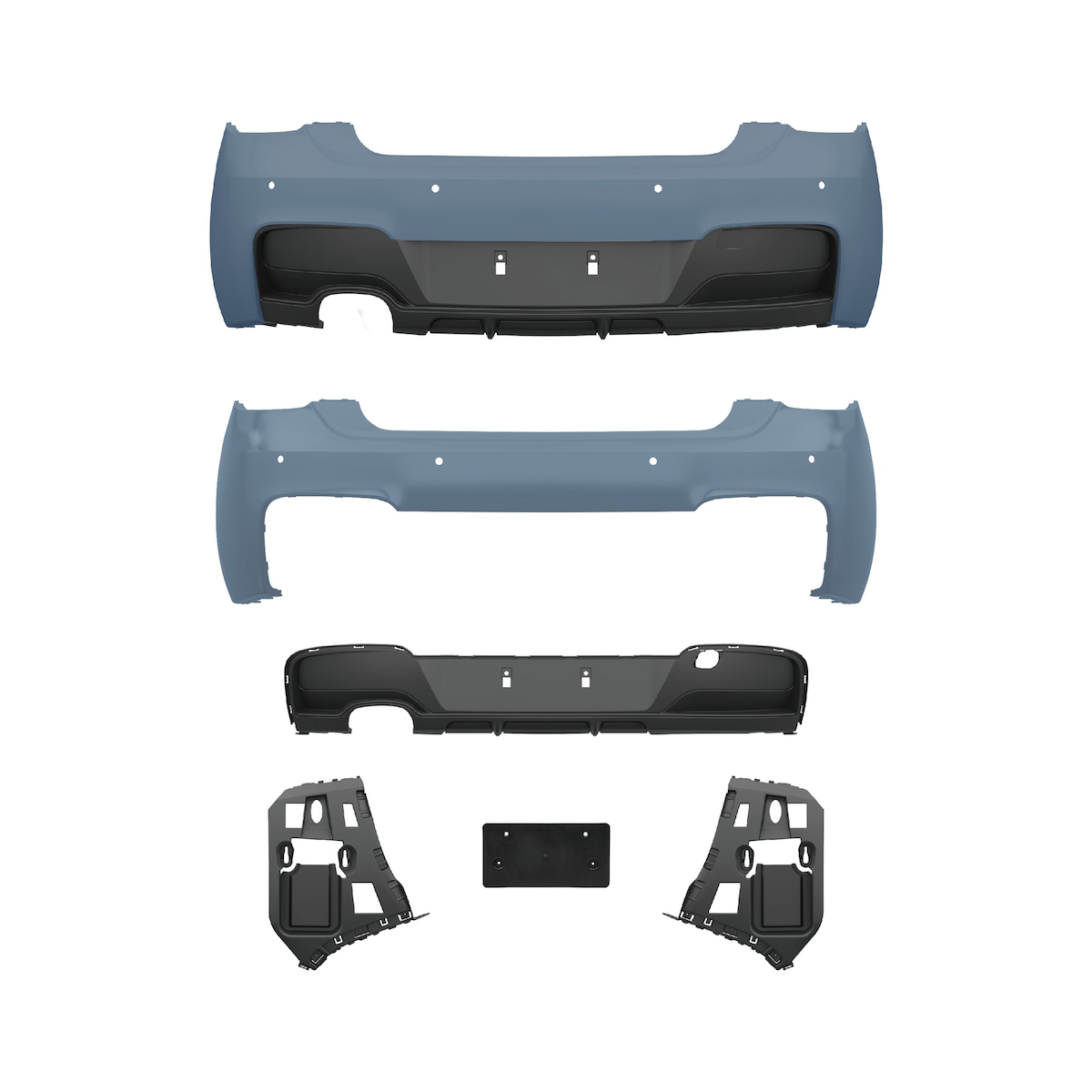 Heckstoßstange M-Tech mit PDC passend für BMW 1er F20 F21 2011-2015 – Ansicht 2