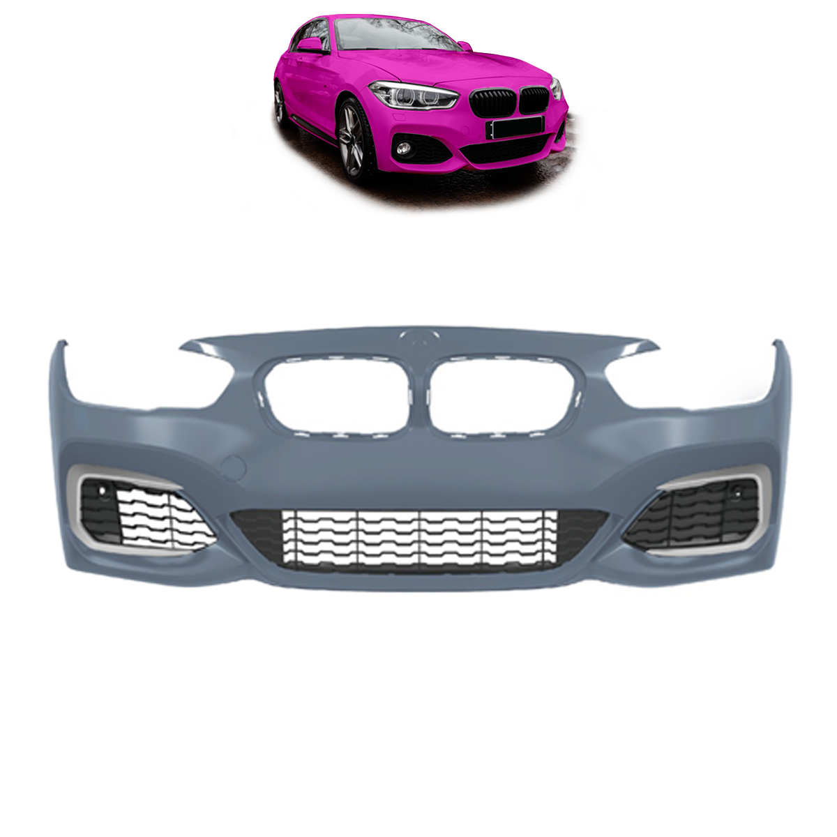 Frontstoßstange M-Tech mit PDC mit SRA passend für BMW 1er F20 F21 2015-2019 – Ansicht 1