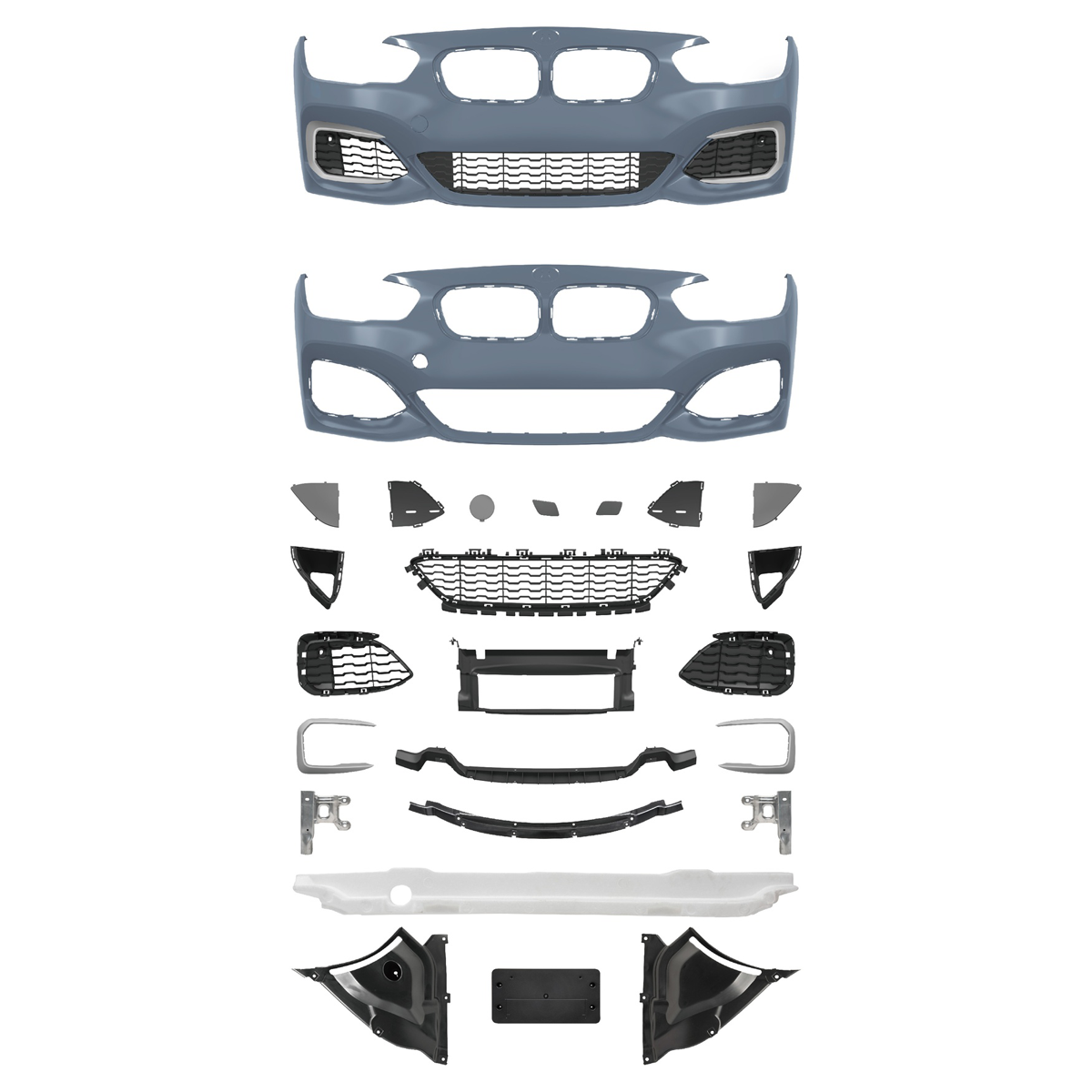 Frontstoßstange M-Tech mit PDC mit SRA passend für BMW 1er F20 F21 2015-2019 – Ansicht 2
