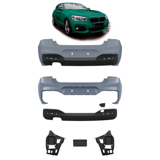 Heckstoßstange M-Tech mit Diffusor passend für BMW 1er F20 F21 2015-2019 – Ansicht 1