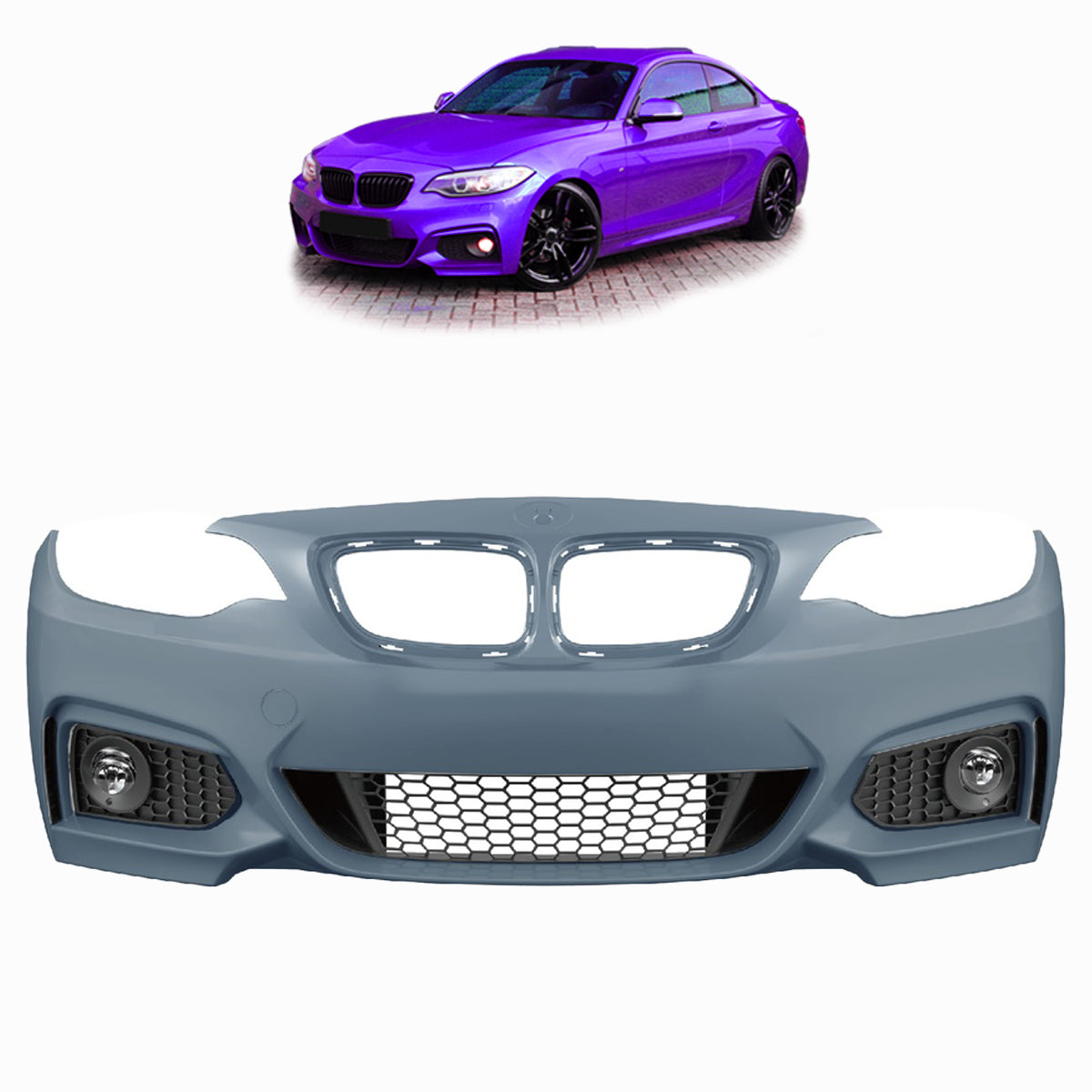 Frontstoßstange M-Tech passend für BMW 2 Series F22 F23 Coupé Cabrio 2013-2021 – Ansicht 1