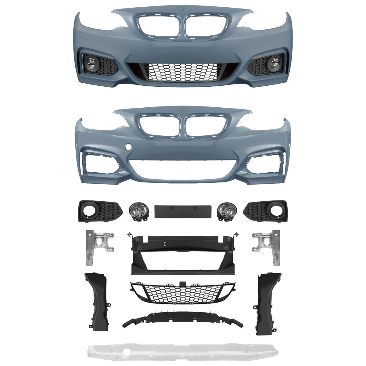 Frontstoßstange M-Tech passend für BMW 2 Series F22 F23 Coupé Cabrio 2013-2021 – Ansicht 2