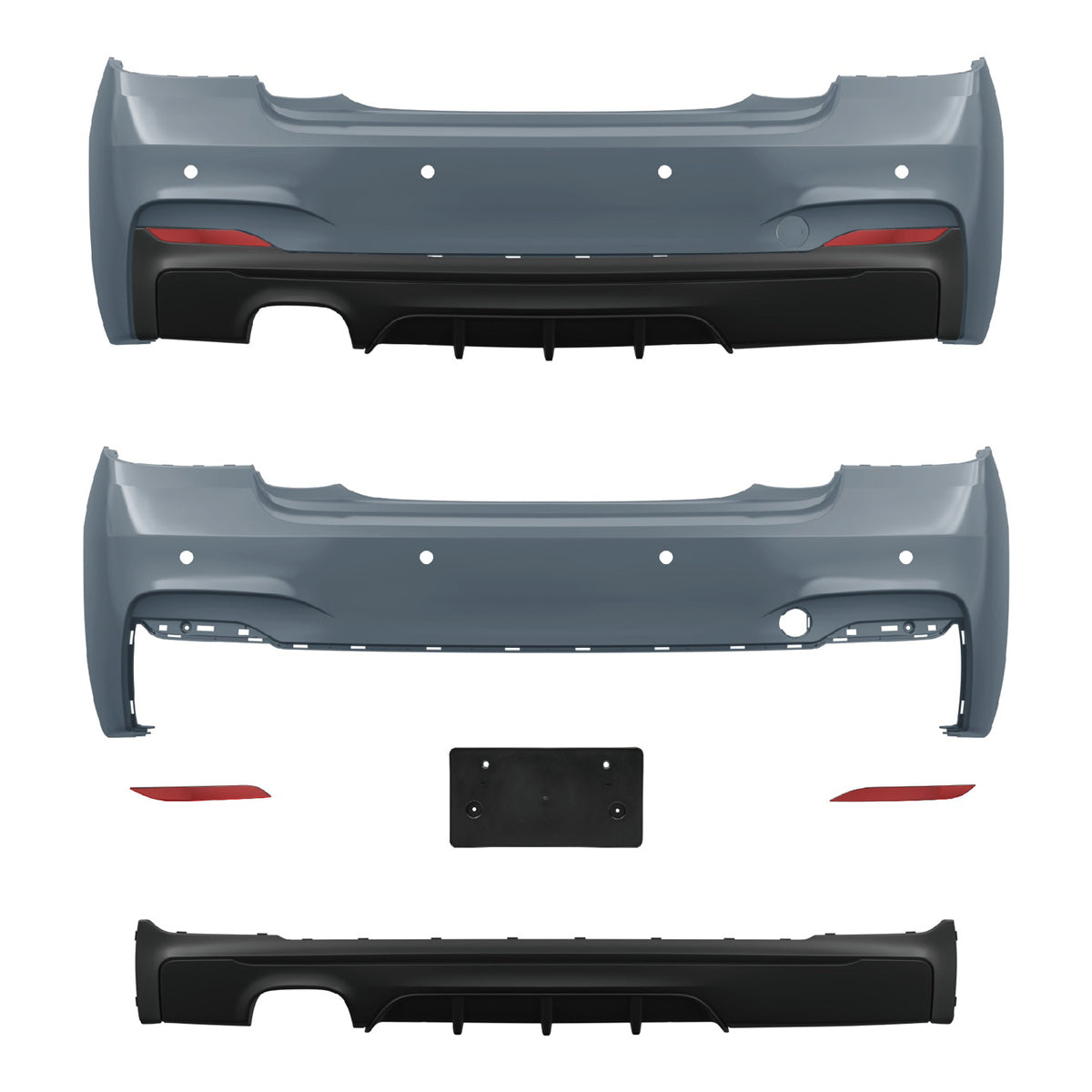 Heckstoßstange M-Tech mit PDC passend für BMW 2 Series F22 F23 2013-2021 – Ansicht 2