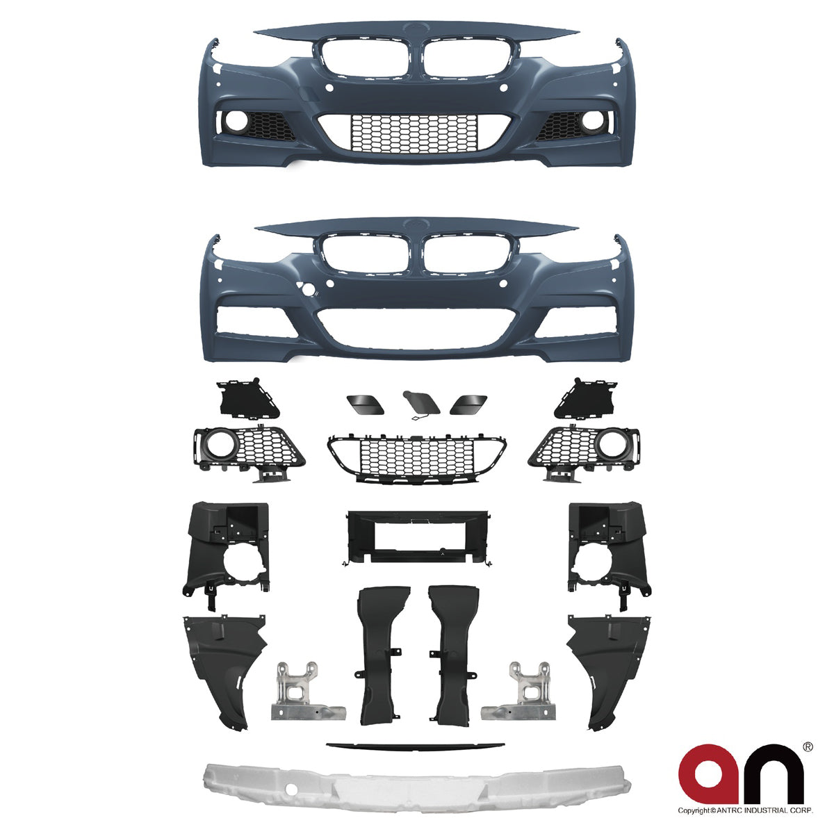 Frontstoßstange M-Tech mit PDC mit SRA passend für BMW 3er F30 F31 2012-2018 – Ansicht 2