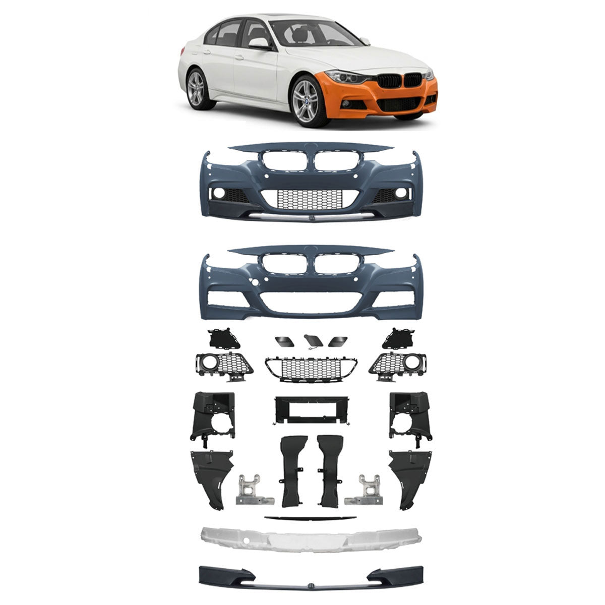 Frontstoßstange M-Tech passend für BMW 3er F30 F31 2012-2018 – Ansicht 1
