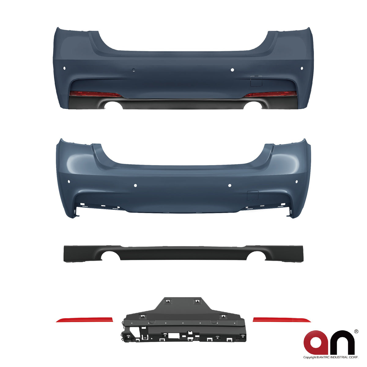 Heckstoßstange M-Tech mit PDC passend für BMW 3er F30 Limousine 2011-2018 – Ansicht 2