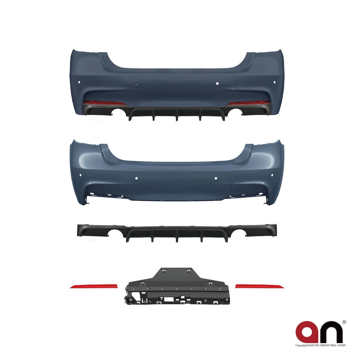 Heckstoßstange M-Tech mit PDC passend für BMW 3er F30 Limousine 2011-2018 – Ansicht 2