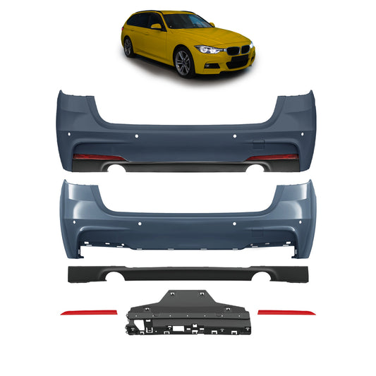 Heckstoßstange M-Tech mit PDC mit Diffusor passend für BMW 3er F31 Touring 2012-2018 – Ansicht 1