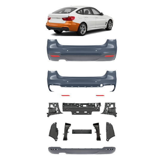 Heckstoßstange mit Diffusor passend für BMW 3er GT (F34) 2012-2018 – Ansicht 1