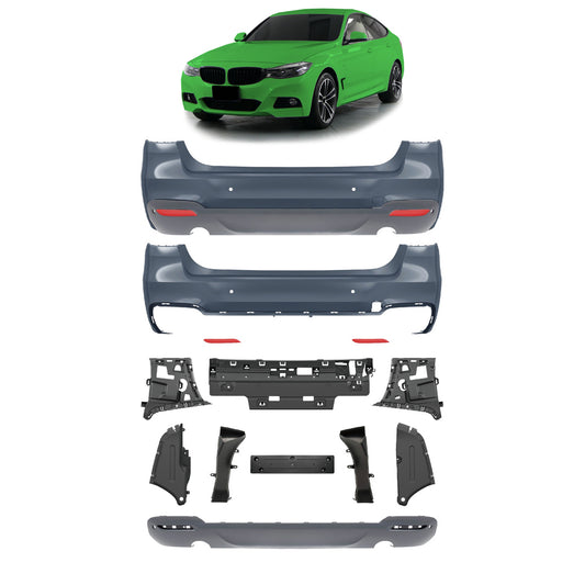 Heckstoßstange Sport mit Diffusor passend für BMW 3er GT (F34) 2013-2020 – Ansicht 1