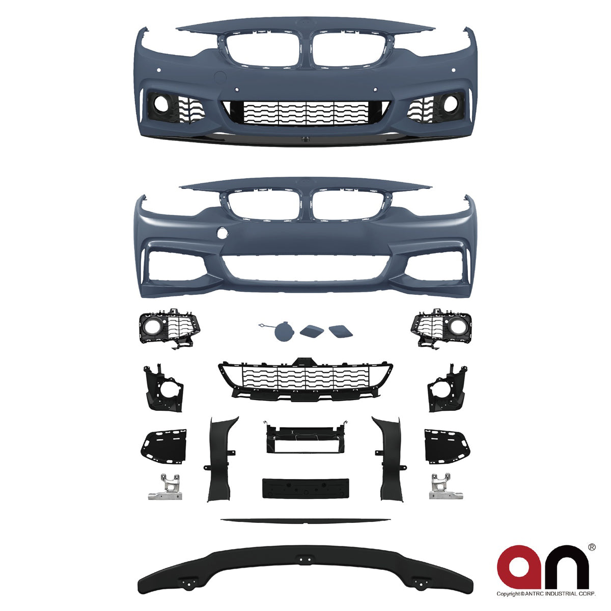 Frontstoßstange M-Tech mit PDC mit SRA passend für BMW 4 Series F32 F33 F36 2013-2021 – Ansicht 2