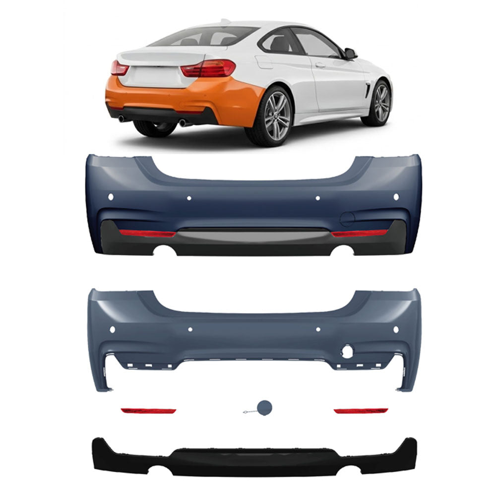Heckstoßstange mit Diffusor passend für BMW 4 Series F32 F33 2013-2020 – Ansicht 1