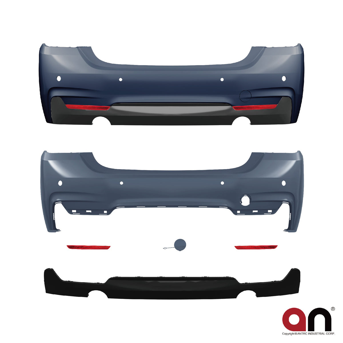 Heckstoßstange mit Diffusor passend für BMW 4 Series F32 F33 2013-2020 – Ansicht 2