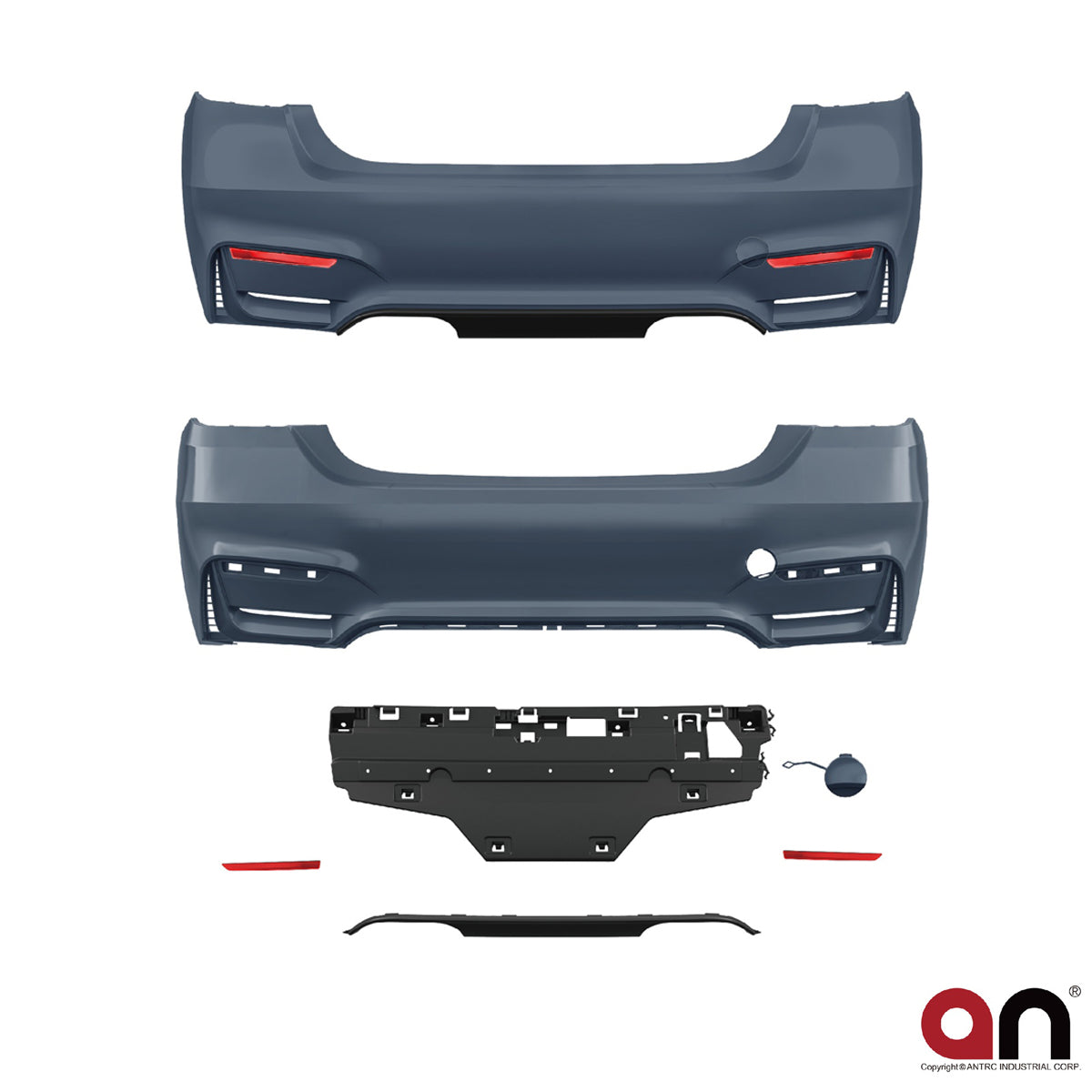 Heckstoßstange mit Diffusor passend für BMW 4 Series F32 F33 2013-2020 – Ansicht 2