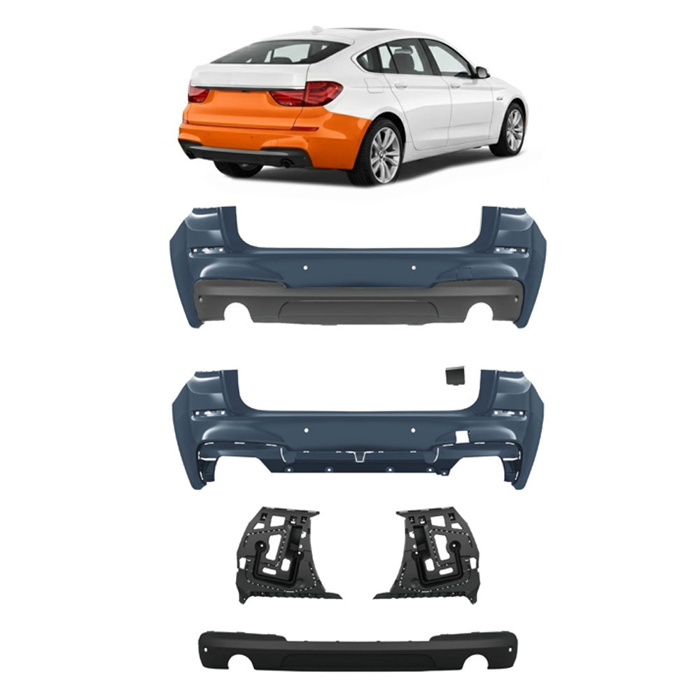Heckstoßstange Sport mit Diffusor passend für BMW 5 (F07) Gran Turismo 2009-2013 – Ansicht 1