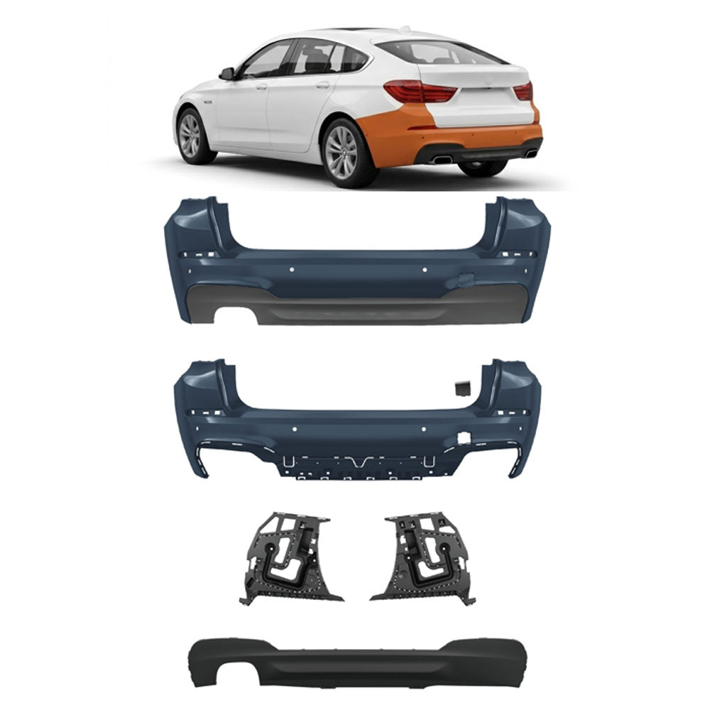 Heckstoßstange Sport mit Diffusor passend für BMW 5 Gran Turismo F07 2013-2017 – Ansicht 1
