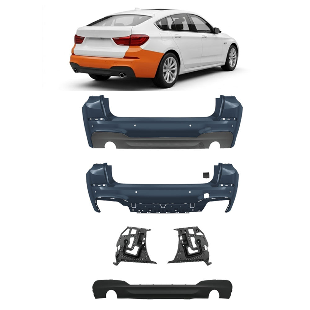 Heckstoßstange Sport mit Diffusor passend für BMW 5er GT (F07) 2013-2017 – Ansicht 1