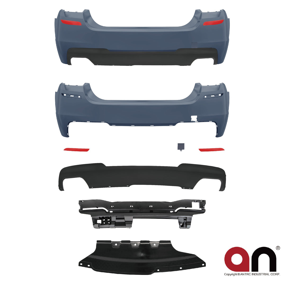 Heckstoßstange mit PDC passend für BMW 5er F10 Limousine 2010-2017 – Ansicht 2
