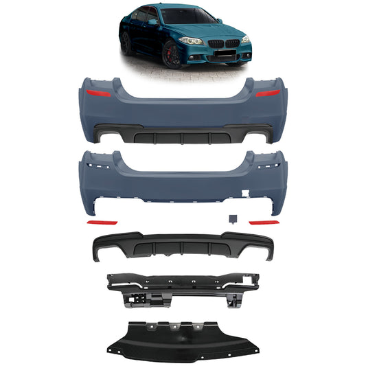 Heckstoßstange M-Tech mit PDC mit Diffusor passend für BMW 5er F10 2010-2017 – Ansicht 1