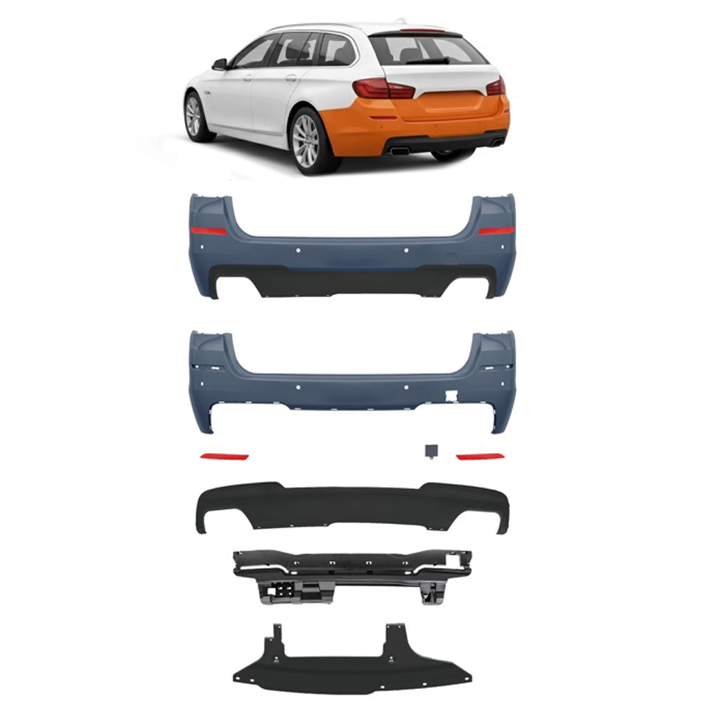 Heckstoßstange M-Tech mit PDC mit Diffusor passend für BMW 5er F11 Touring 2010-2017 – Ansicht 1