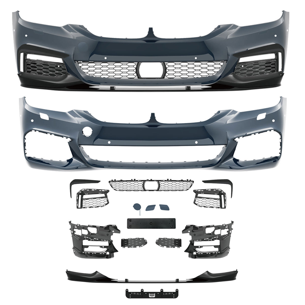 Frontstoßstange Sport mit PDC mit SRA passend für BMW 5er G30 G31 2016-2020 – Ansicht 2