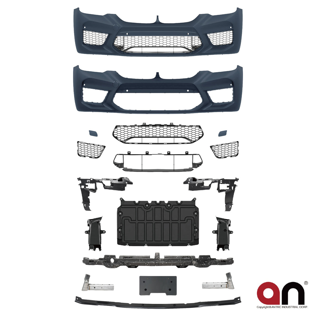 Frontstoßstange mit PDC mit SRA passend für BMW 5er G30 G31 2016-2020 – Ansicht 2