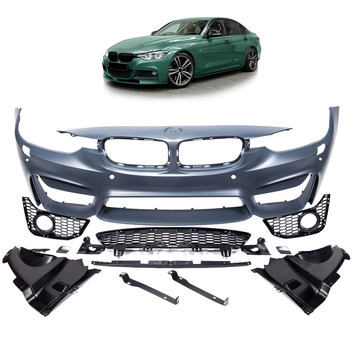 Frontstoßstange mit PDC mit SRA passend für BMW 3er F30 F31 2012-2018 – Ansicht 1