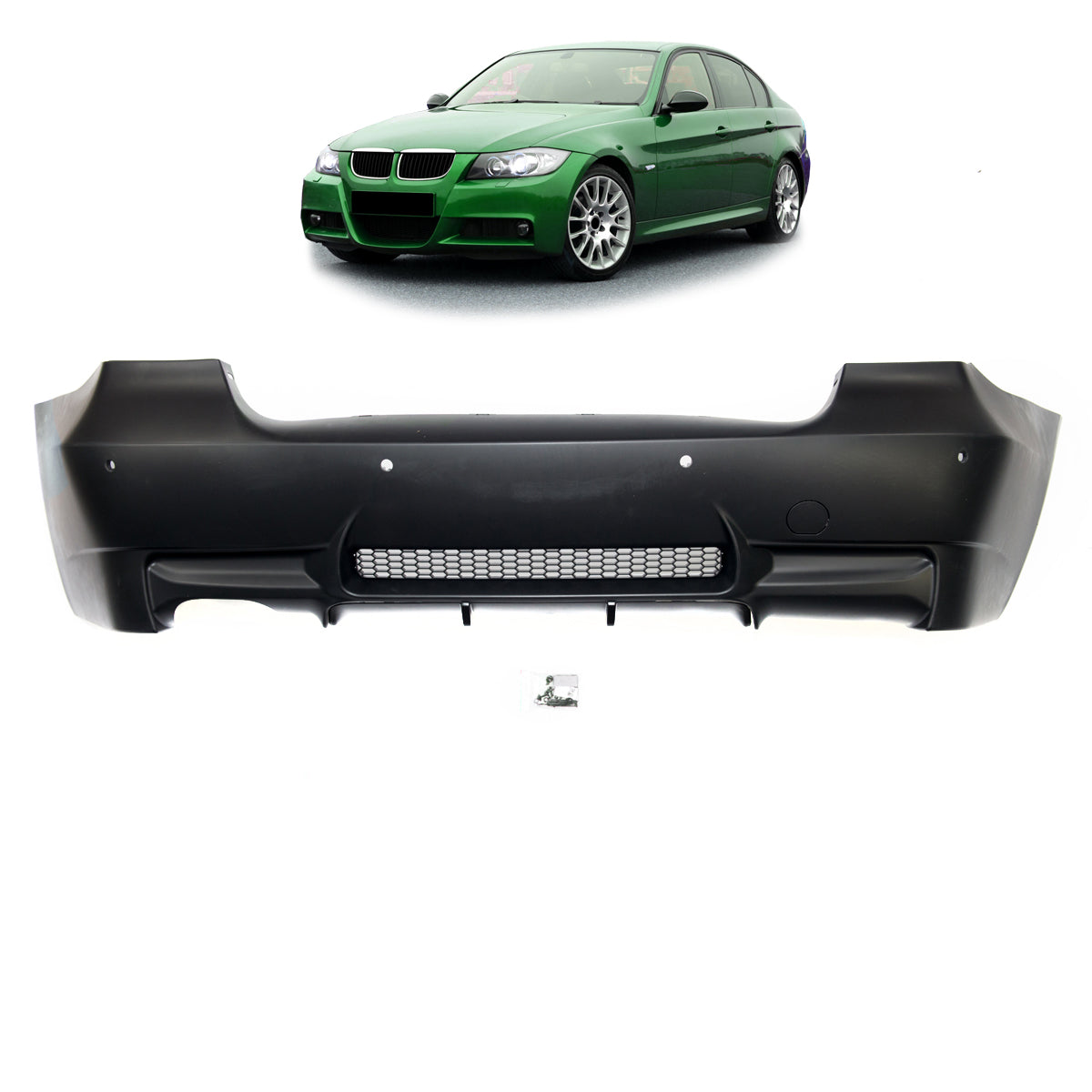 Heckstoßstange mit PDC passend für BMW 3er E90 Limousine 2005-2011 – Ansicht 1