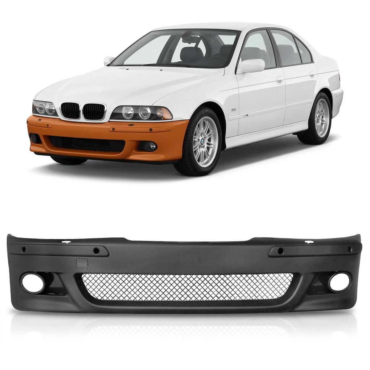 Frontstoßstange mit PDC mit SRA passend für BMW 5er E39 1996-2003 – Ansicht 1