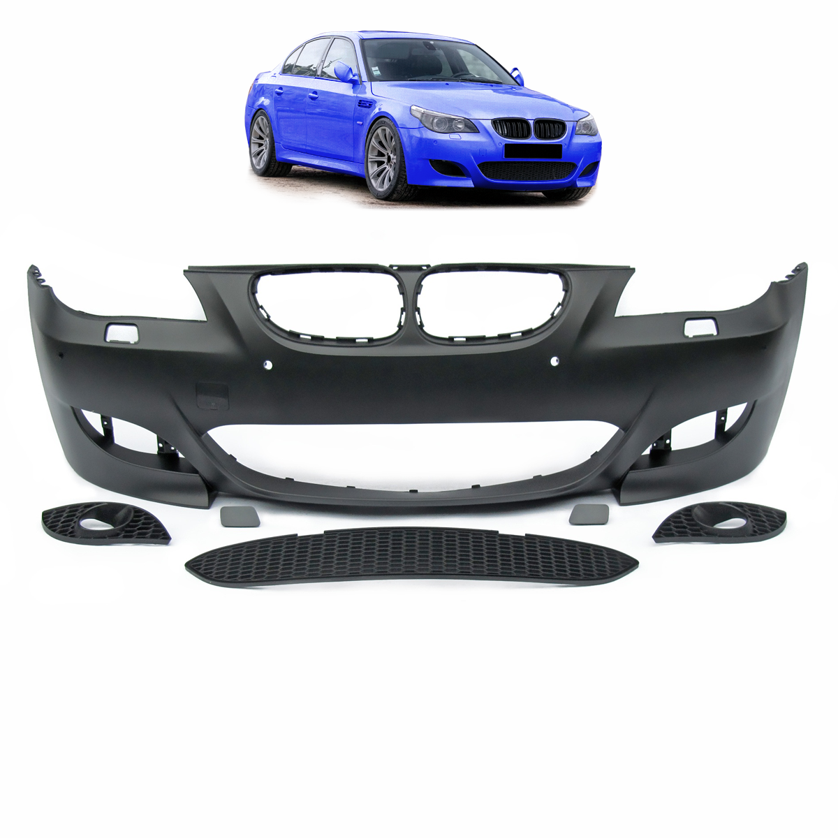 Frontstoßstange passend für BMW 5er E60 E61 Facelift 2007–2010 mit PDC & SRA