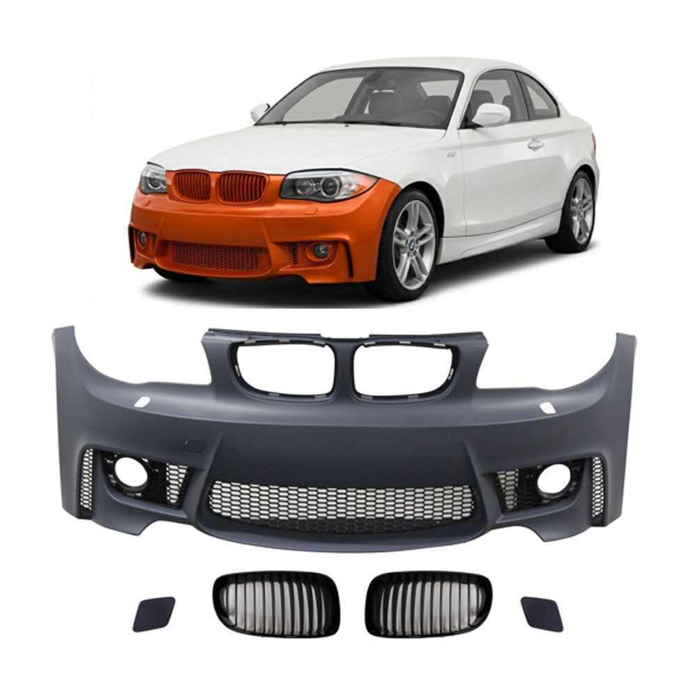 Frontstoßstange mit Grill passend für BMW 1er E81 E82 E87 E88 2004-2011 – Ansicht 1